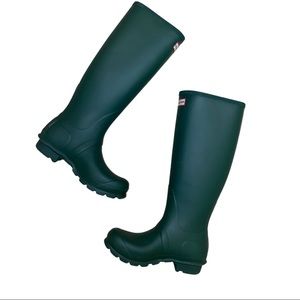 Hunter original tall Rain boots Hunter Green size 5